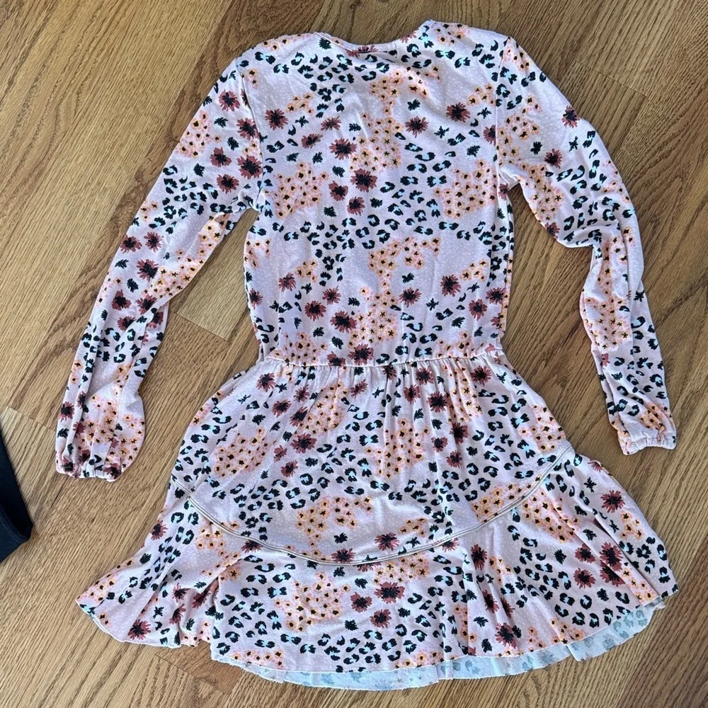 Girls 7/8 bundle Boutique dress, and black flares.